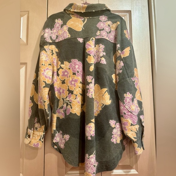 NWT Free People oversized Printed Ruby Jacket in Charcoal - Picture 12 of 13
